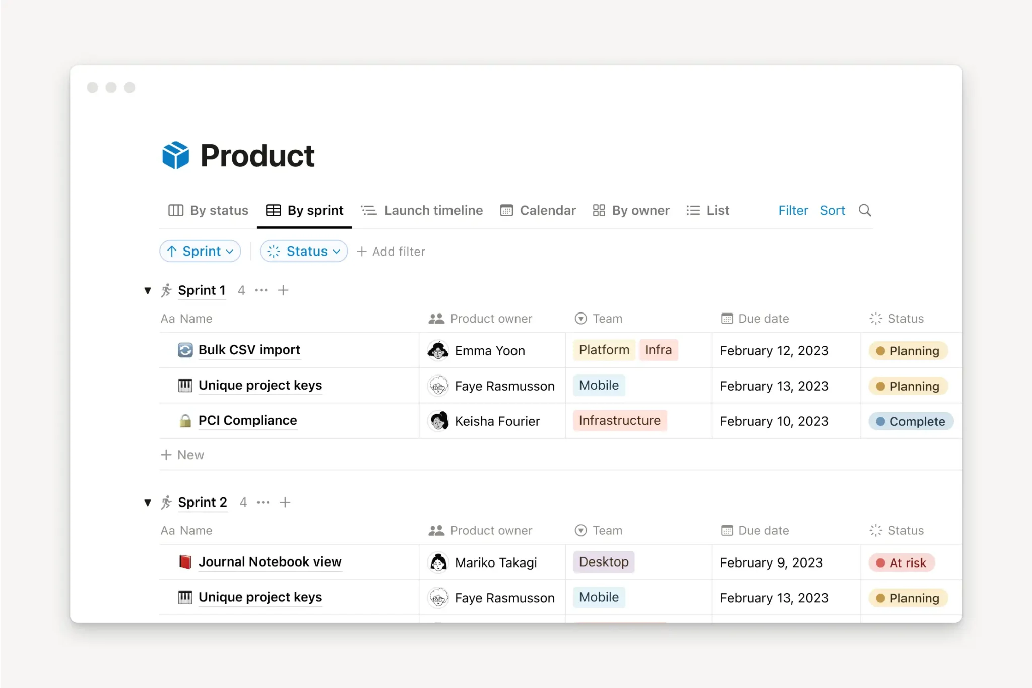 notion database table